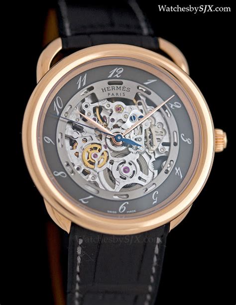 hermes watch skeleton|Hermes arceau squelette.